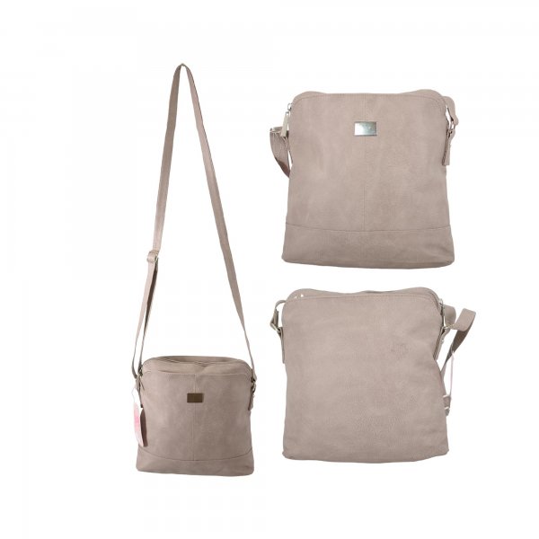NBHB2595 MUSHROOM FAUX LEATHER HANDBAG