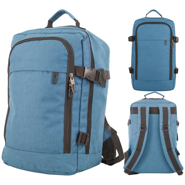 BP-120 PEACOCK BLUE RYANAIR UNDERSEAT CABIN RUCKSACK W/MULTI ZIP