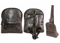 2019 100% REAL LEATHER BACKPACK BLACK