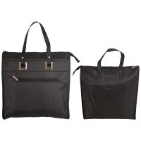 2486 BLACK CANVAS SHOULDER BAG