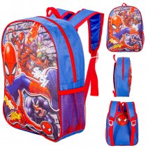 001-25349 BLUE/RED PREMIUM STANDARD SPIDERMAN KIDS BACKPACK