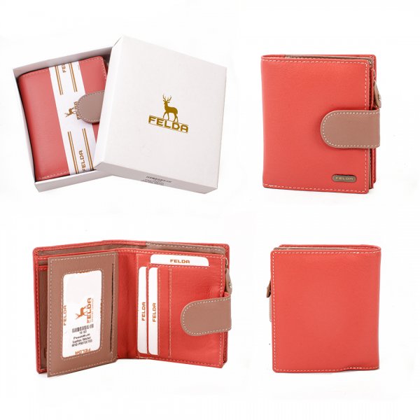 16-103 PeachMulti Ladies Wallet RFID PROTECTED