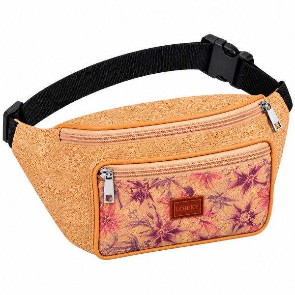 7205 Lillies Cork Bumbag with Front Zipped Pocket (New)