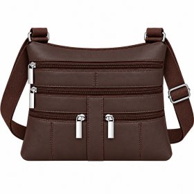 907 Brown Leather/PU Crossbag (New)