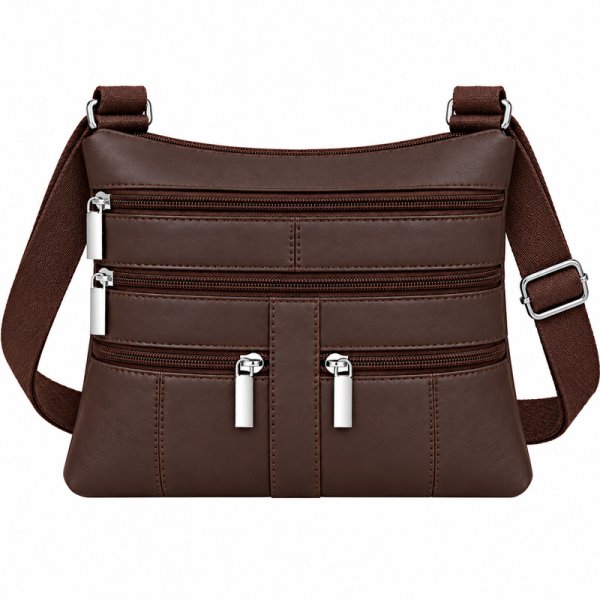 907 Brown Leather/PU Crossbag (New)