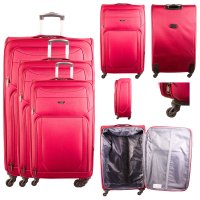 HD-918 RED TRAVEL TROLLEY SET OF 3