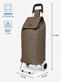 B-ST-05 G Brown 2 Wheeler Trolley