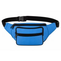 BB-03 Blue Leather Bumbag W/4 Zips (New) BB-03 Blue Leather Bumbag W/4 Zips (New)