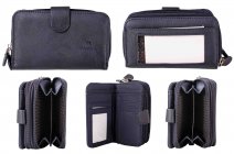 JBPS41 NAVY PURSE WITH POP FRONT & 2 ZIP
