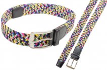 2796 RAINBOW UNISEX STRETCHY WOVEN CASUAL BELT M/L (32"-40")