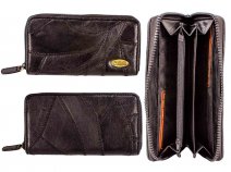 4817 BLACK REAL LEATHER WALLET WITH MULTIPLE CARD SLOT