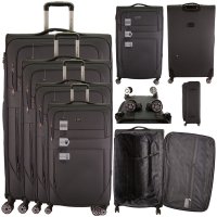 T-SC-04 DARK GREY TRAVEL TROLLEY SUITCASE SET OF 4  T-SC-04 DARK GREY TRAVEL TROLLEY SUITCASE SET OF 4