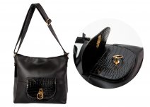 JBFB332-BLACK NICOLE BROWN PU HANDBAG