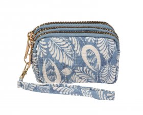 2323 Triple Top Zip Coin And Accessory Pouch