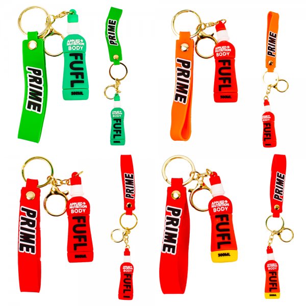 PRIME DRINK ASSORTED FULL BOTTLE PACK OF 12 FASHION KEYRING