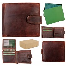 NCBO-4087 BROWN BOX OF 12 RFID LTHR WALLET W/NOTE & C.CARD SEC