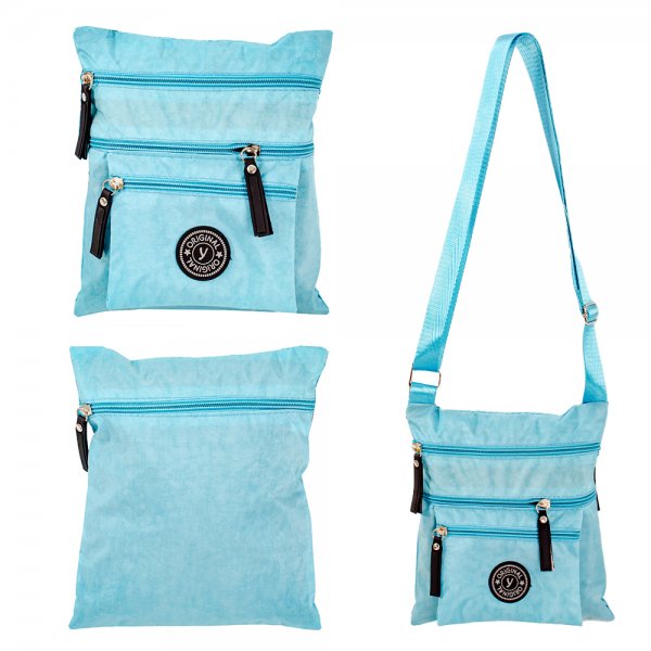 GRACE57D BLUE X-BODY BAG WITH ADJUSTABLE STRAP