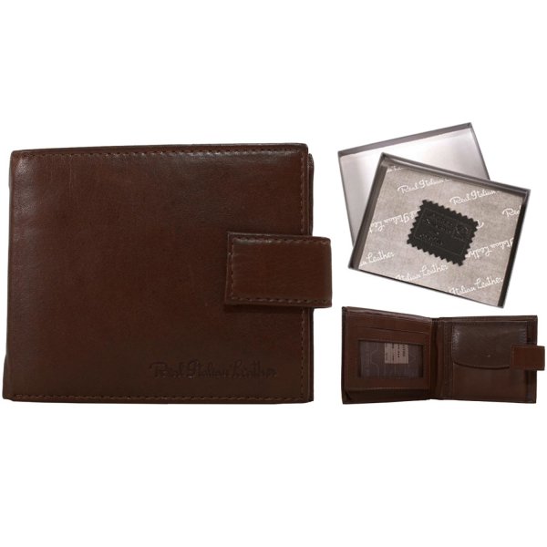 1063 RFID TAN ITALIAN LEATHER WALLET
