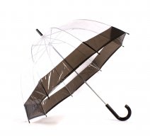 2804 Clear Pvc Dome Umbrella Black AB0013-014