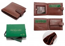 1212 BROWN - RFID CARD PROTECTION GENUINE LEATHER WALLET GRN BOX