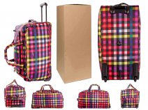 HBY-0014 MULTI COLOR BOX 28" WHEELED HOLDALL TRAVEL BAG BOX OF 4