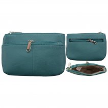 7285 TEAL PURSE FAUX LEATHER