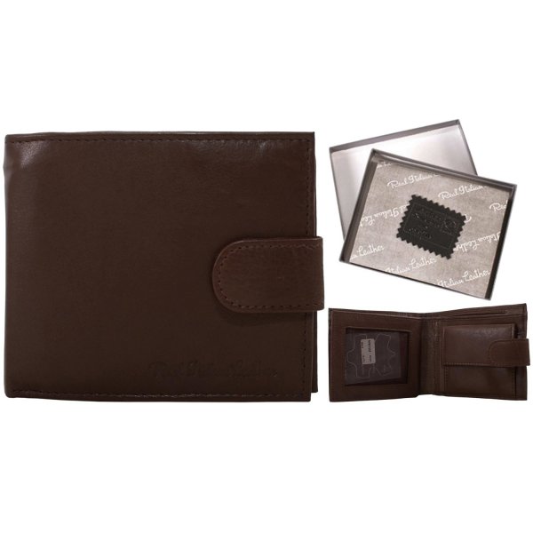 4766 BROWN ITALIAN LEATHER RFID WALLET
