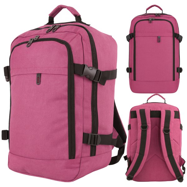 BP-120 DARK PINK RYANAIR UNDERSEAT CABIN-FRIENDLY RUCKSACK W/MUL