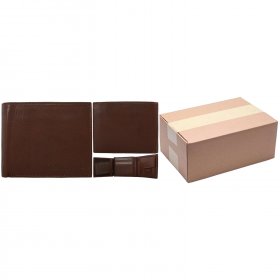 1060 TAN ASSORTED ITALIAN LEATHER WALLET BOX OF TEN
