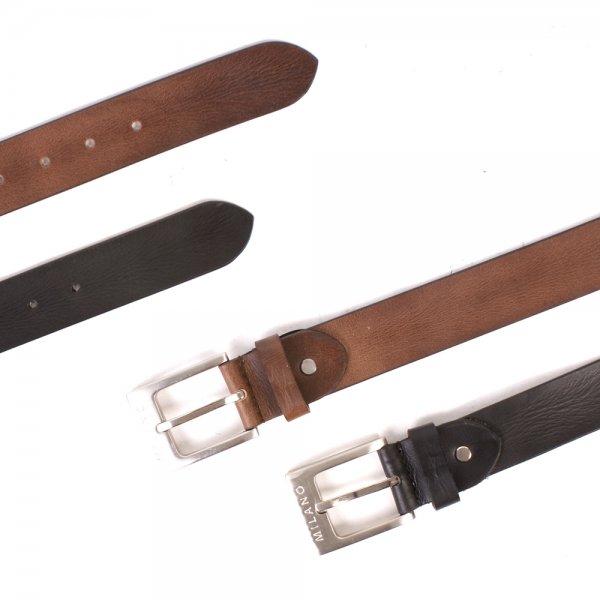 2920 1.5" DISTRESSED LEATHER BELT-NICKEL BCKL