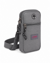 2518 Grey Compact Top Zip X-Body Bag