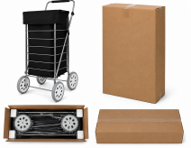 6967 Black 4 wheel cage Shopping TrolleyS