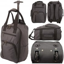 TR-R-002 GREY WHEELED RYANAIR UNDERSEAT CABIN BAG