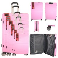 T-HC-612 PINK TRAVEL TROLLEY SET OF 6  T-HC-612 PINK TRAVEL TROLLEY SET OF 6