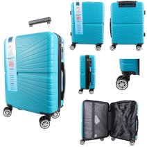 T-HC-US-1811 TEAL CABIN-SIZE EASYJET TRAVEL TROLLEY SUITCASE