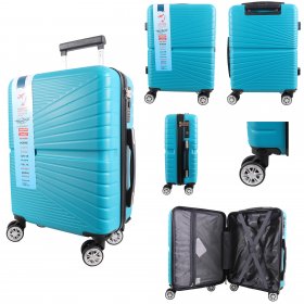 T-HC-US-1811 TEAL CABIN-SIZE EASYJET TRAVEL TROLLEY SUITCASE