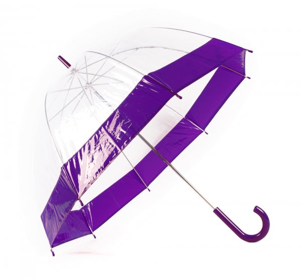 2804 Clear Pvc Dome Umbrella PURPLE AB0013-014