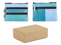 1059 OCEAN SOFT C.NAPPA TOP ZIP PURSE, 2 FRNT & BK ZIP BOX OF 12