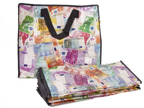 2474 MONEY PRINT MEDIUM LAUNDRY BAG SET OF 12