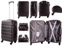 T-HC-07 BLACK 20'' CABIN SIZE TRAVEL TROLLEY SUITCASE
