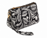 2322 Black Floral Quilted Multi-Use Pouch 2322 Black Floral Quilted Multi-Use Pouch
