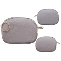 7283 LIGHT MUAVE PURSE FAUX LEATHER