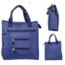 LL-7435 NAVY POLYESTER SHOPPING STORAGE BAG