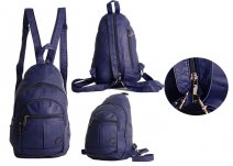 5823 NAVY BACKPACK/X-BODY BACKPACK WITH 4 ZIP POC