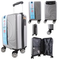 T-HC-US-1633 SILVER RYAN AIR CABIN-SIZED TROLLEY SUITCASE