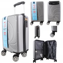T-HC-US-1633 SILVER RYAN AIR CABIN-SIZED TROLLEY SUITCASE