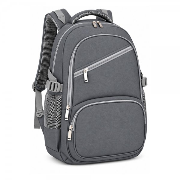 2596 Grey/Light Grey Denim Look Backpack