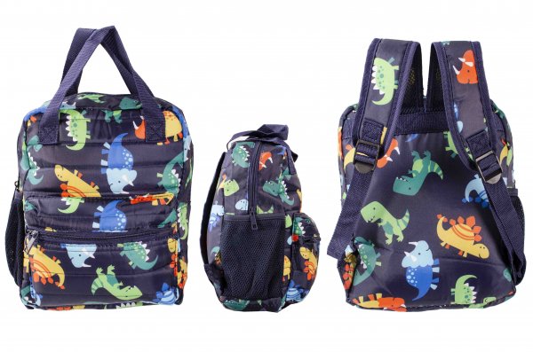 JBBP281 DINO NAVY QUILTED KID'S BACKPACK