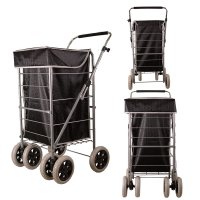 ST-SIX-01 BLACK G 6-WHEEL SHOPPING TROLLEY