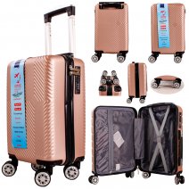 T-HC-US-11 ROSE GOLD 17.7'' UNDER-SEAT CABIN-SIZE SUITCASE